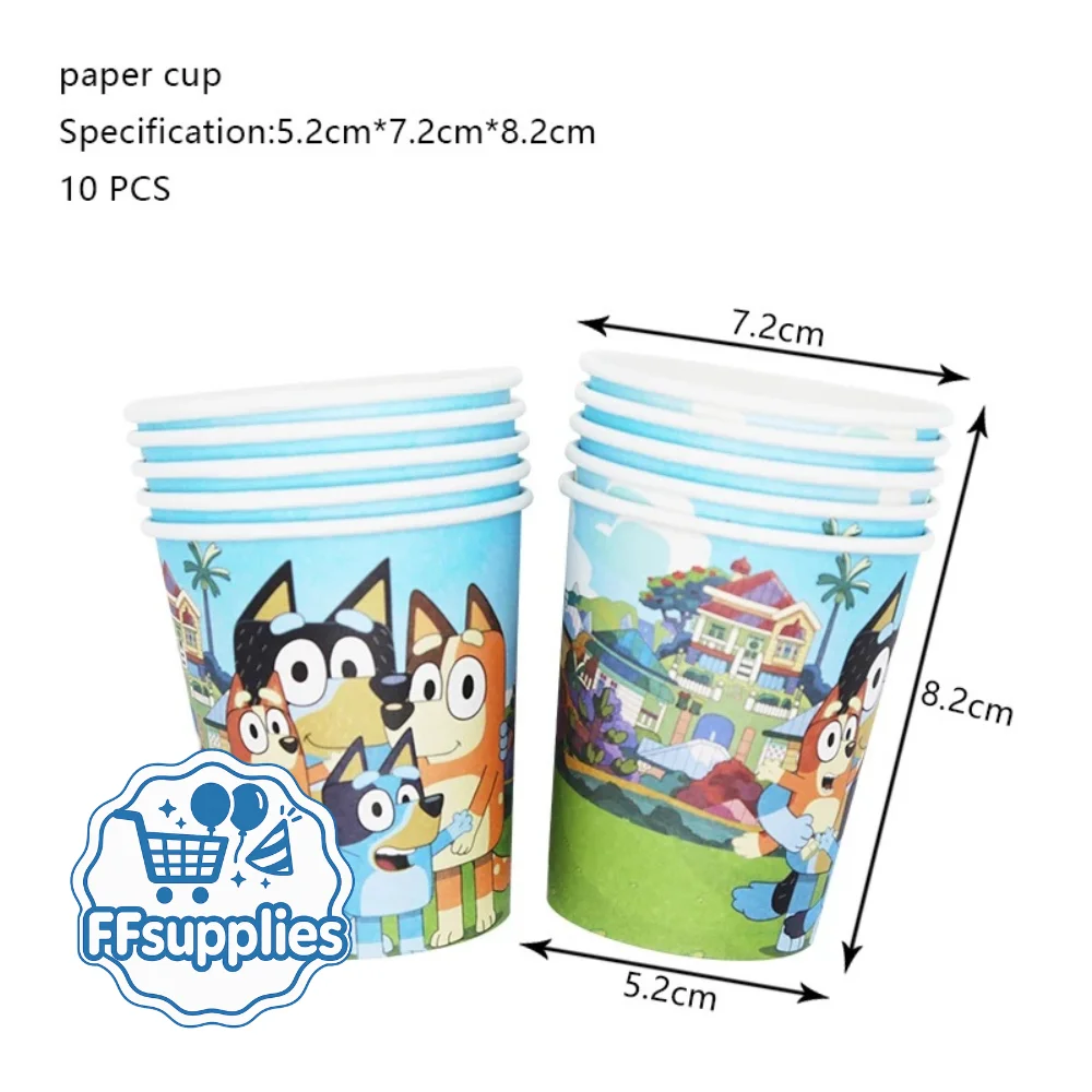 Bluey 10 Piece Paper cups