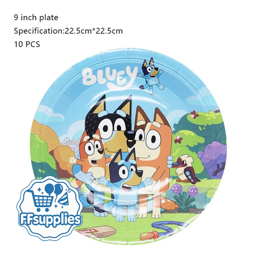 Bluey 9inch Plates 10 Pieces