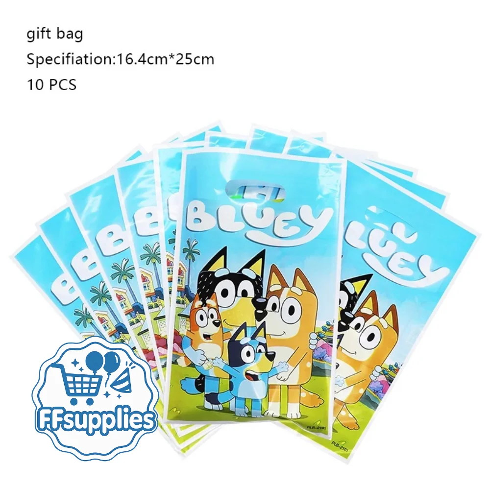 10 Pieces Bluey Gift Bags