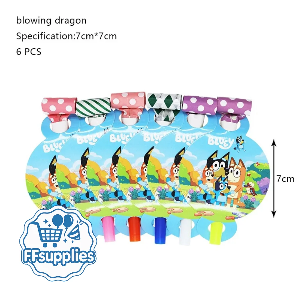 Bluey Party Blowing Whistles