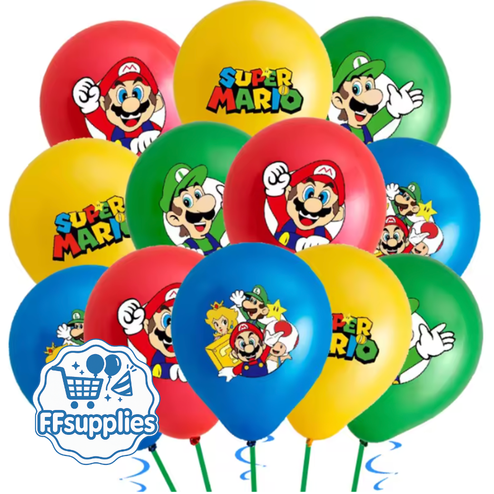 Super Mario 12 Latex Balloons