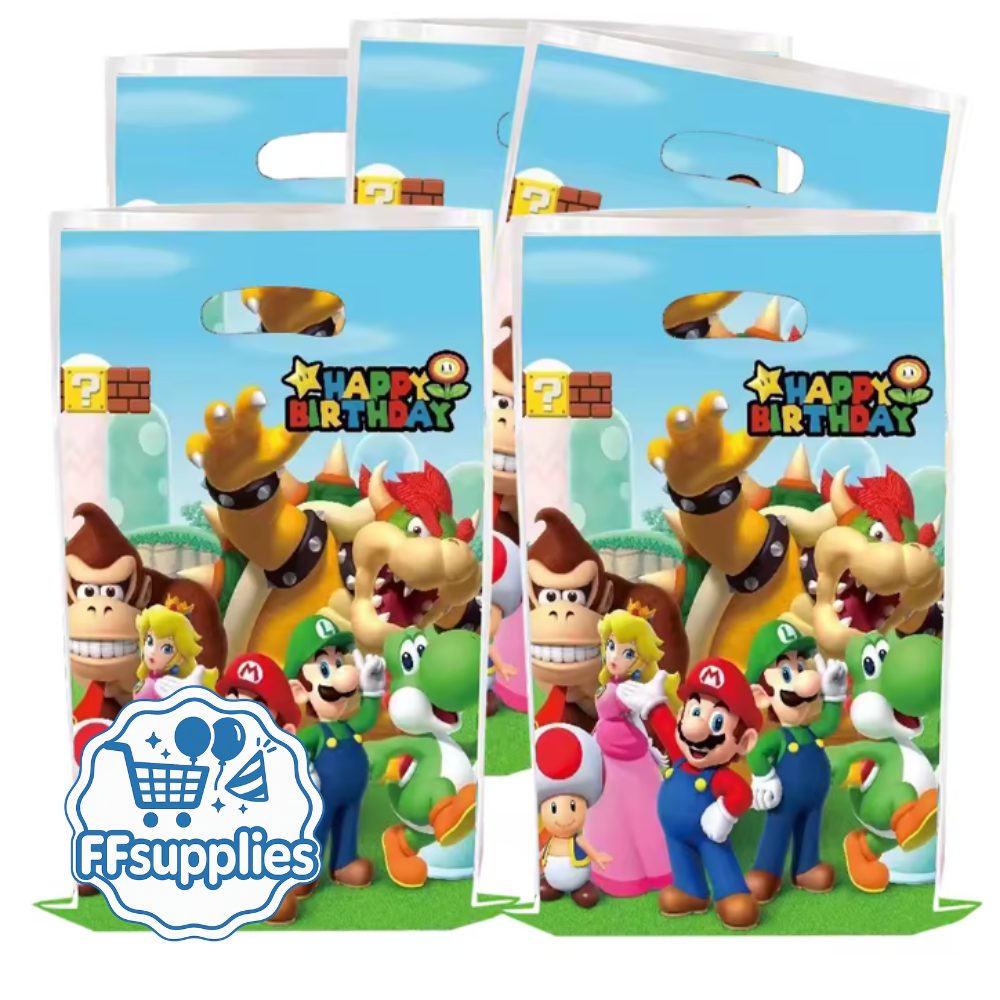 10 Super Mario Party Favor Bags