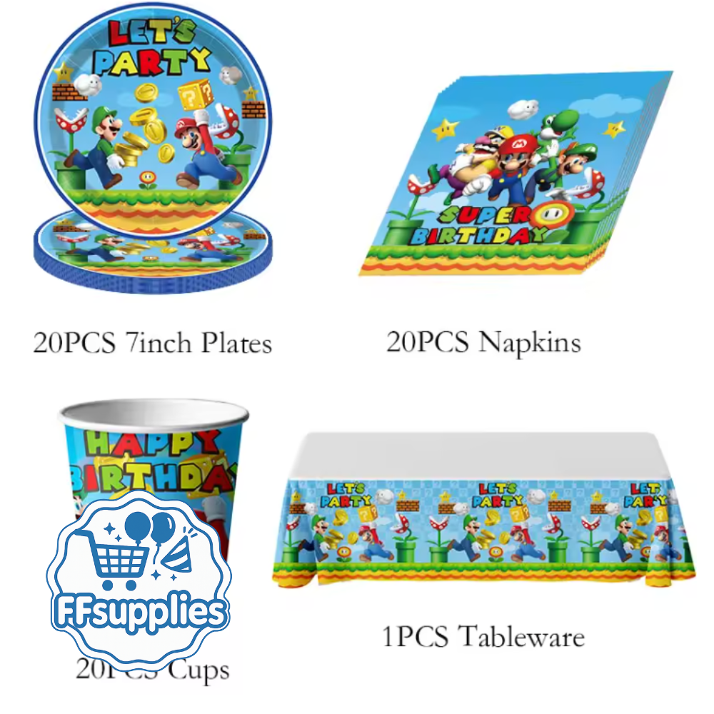 Mario Complete Tableware Set 61 Pieces