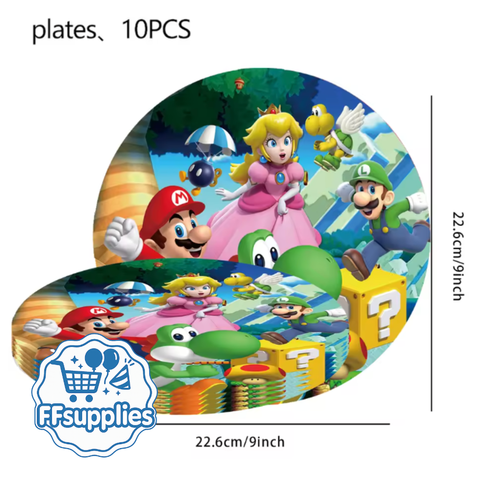 Mario 10Pieces Plates