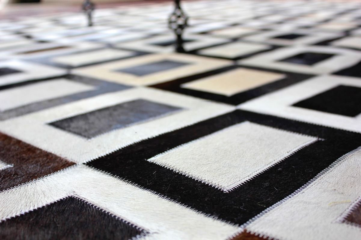MetroFrame Cowhide Patchwork Rug