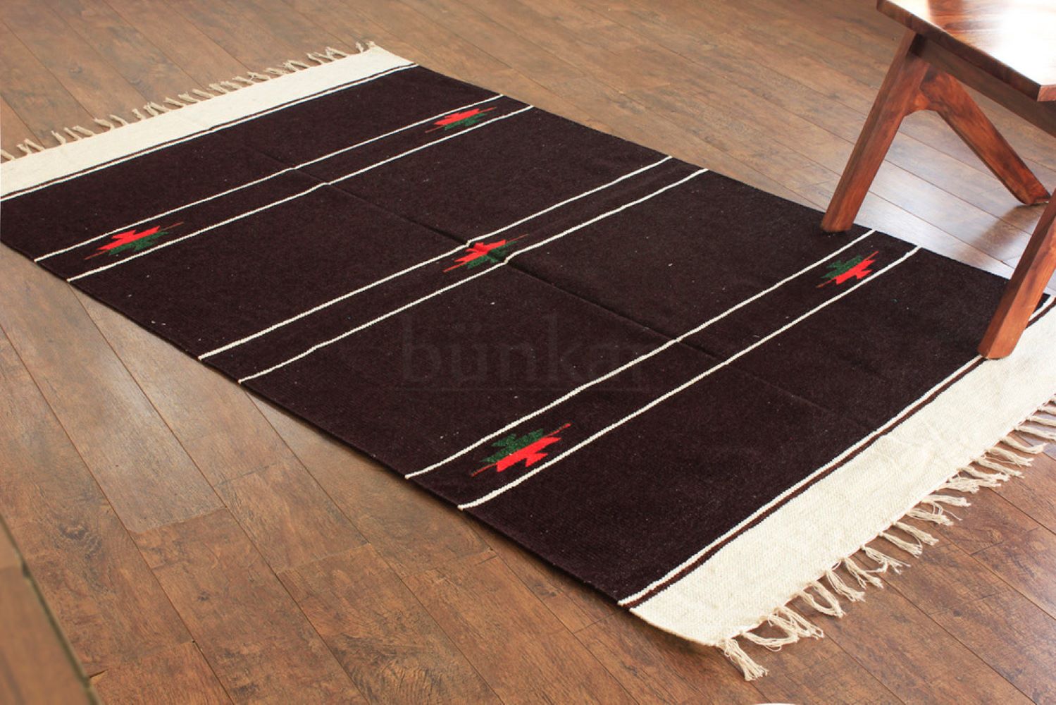 Modern Handwoven Cotton Dhurrie rug