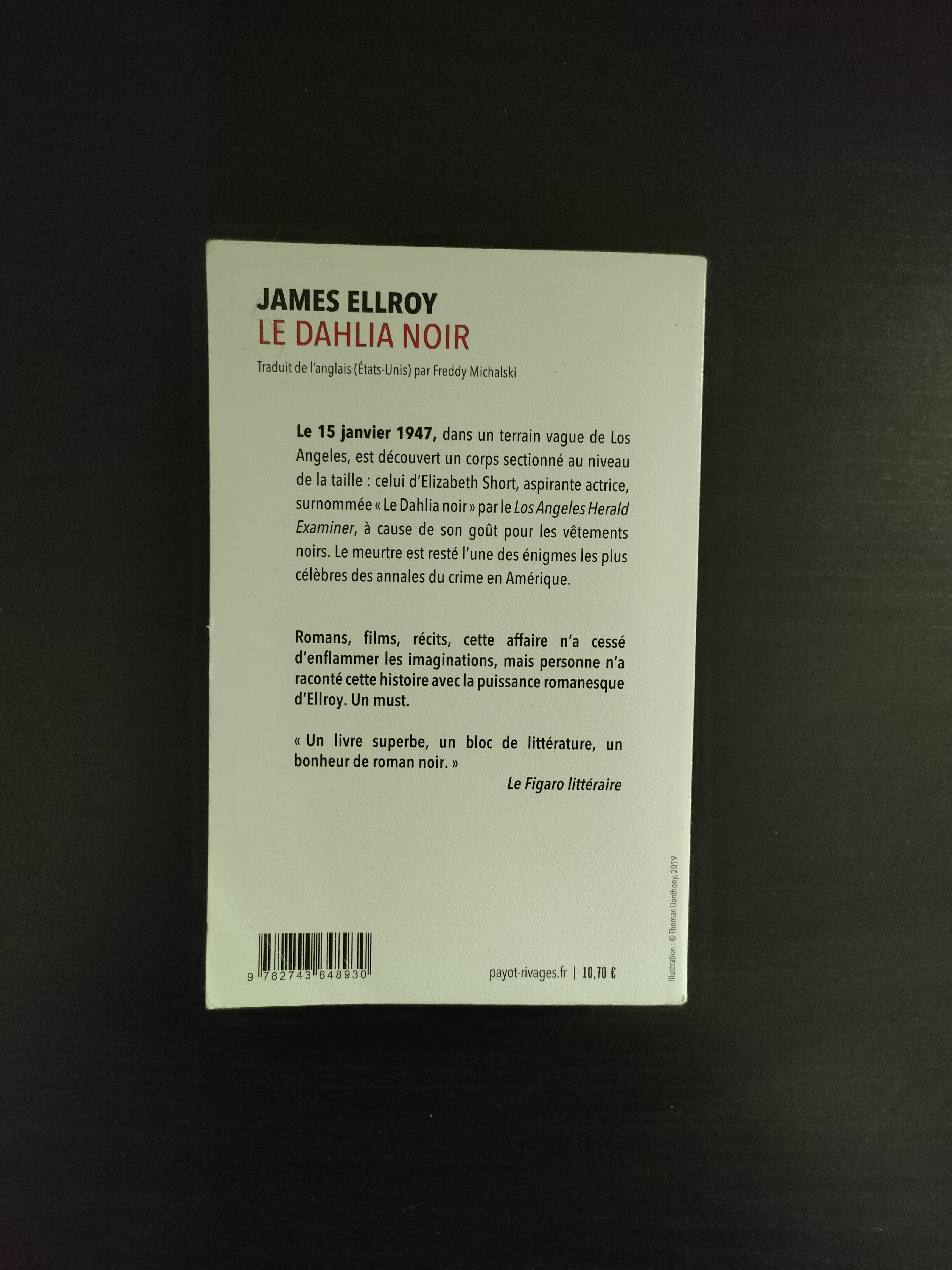 Le Dahlia Noir ~ James Ellroy