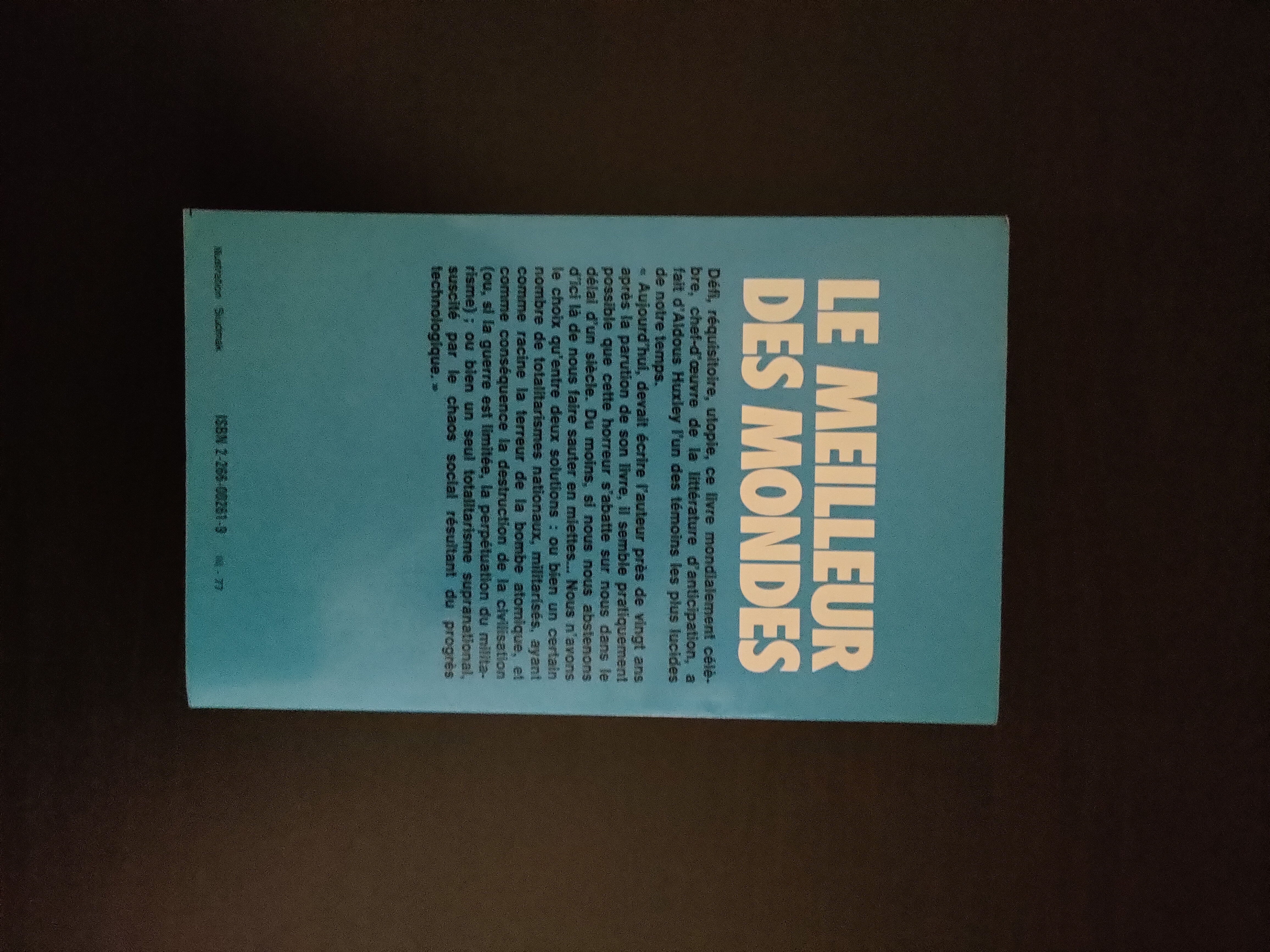 Le Meilleur des Mondes ~ Aldous Huxley