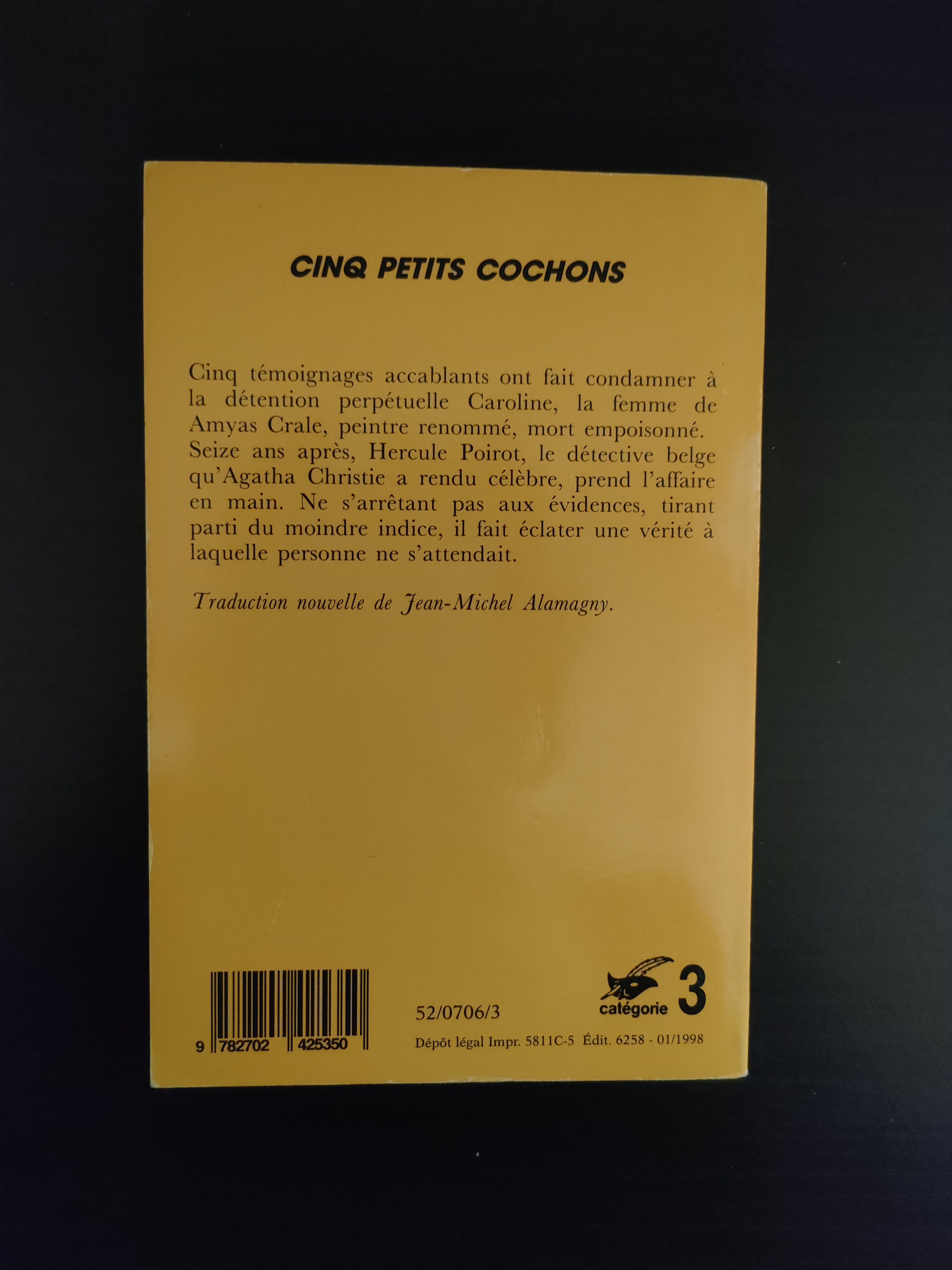 Cinq Petits Cochons ~ Agatha Christie