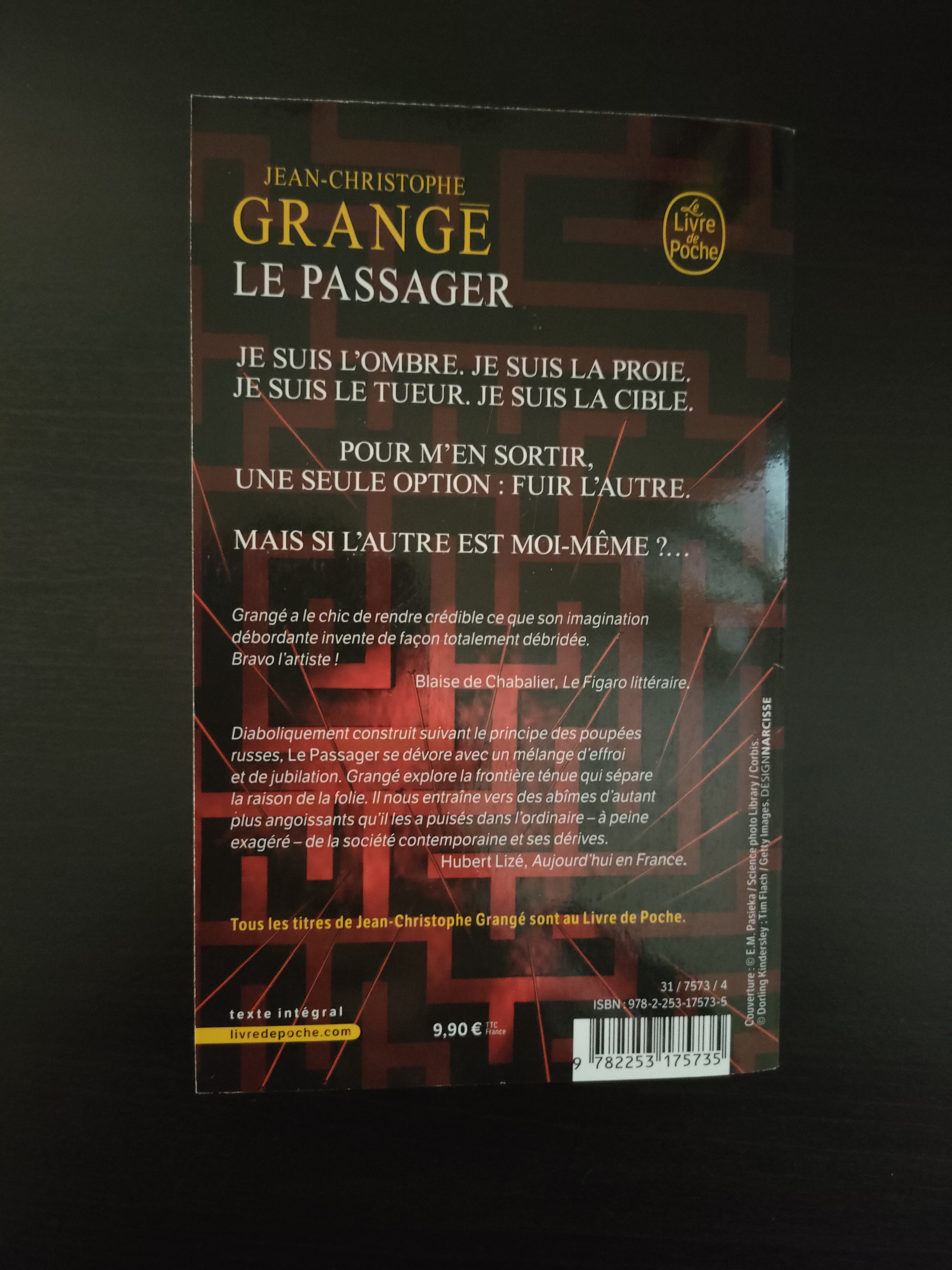 Le Passager ~ Jean-Christophe Grangé