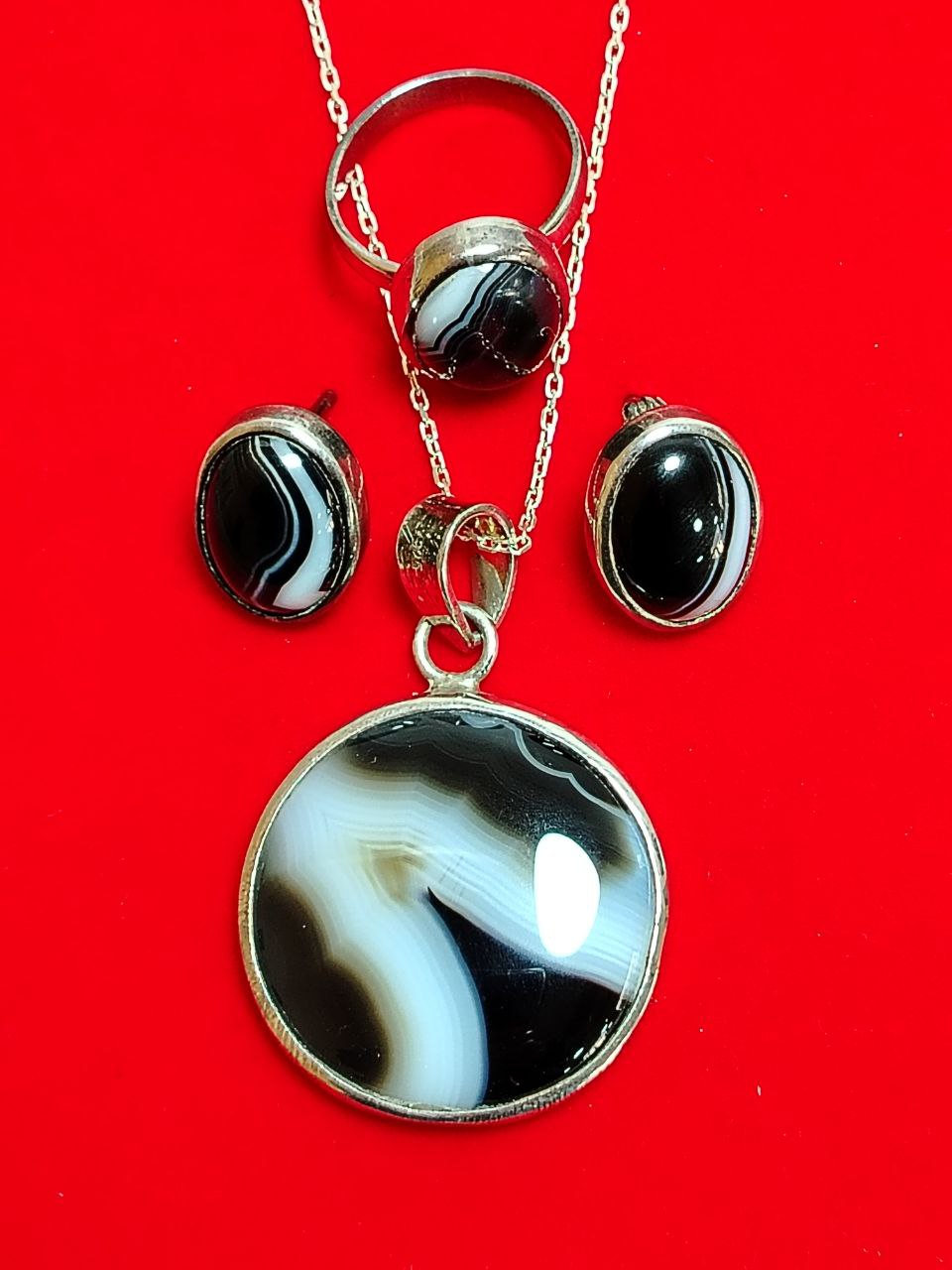 Conjunto de joyería de ónix