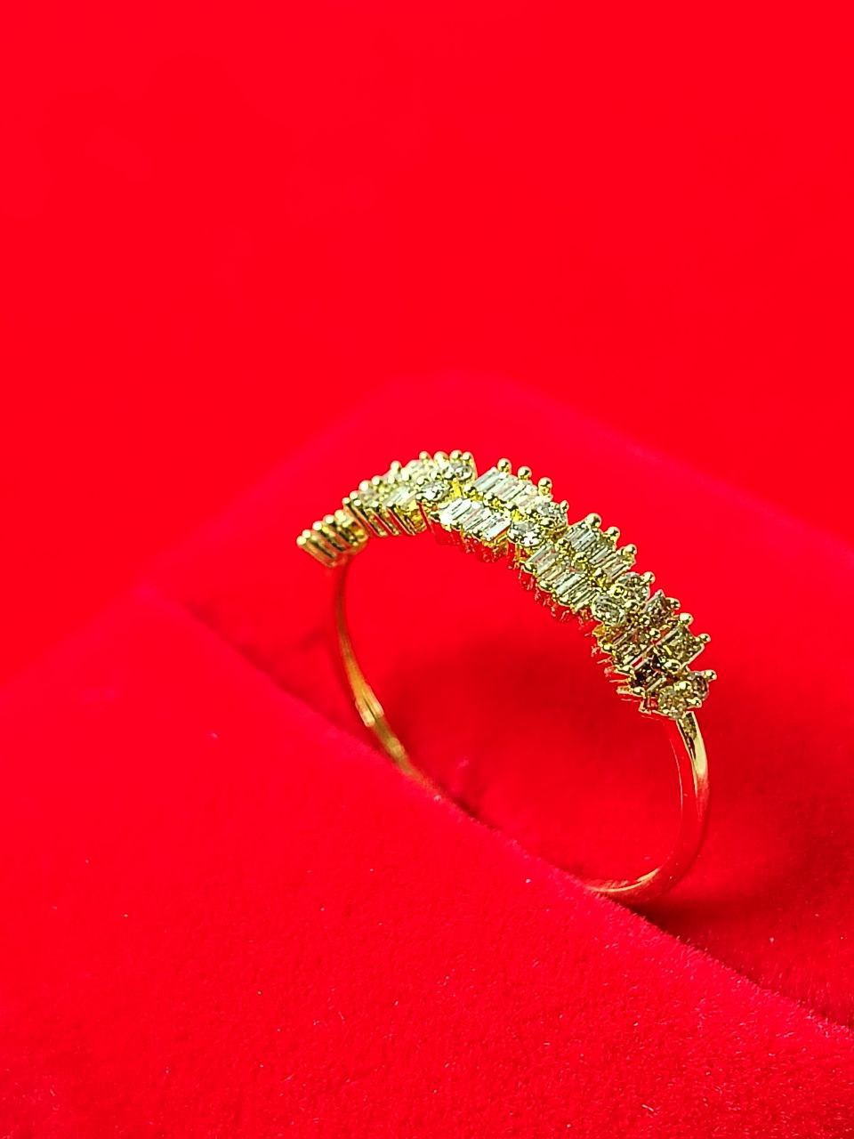Anillo con diamantes T 7.5