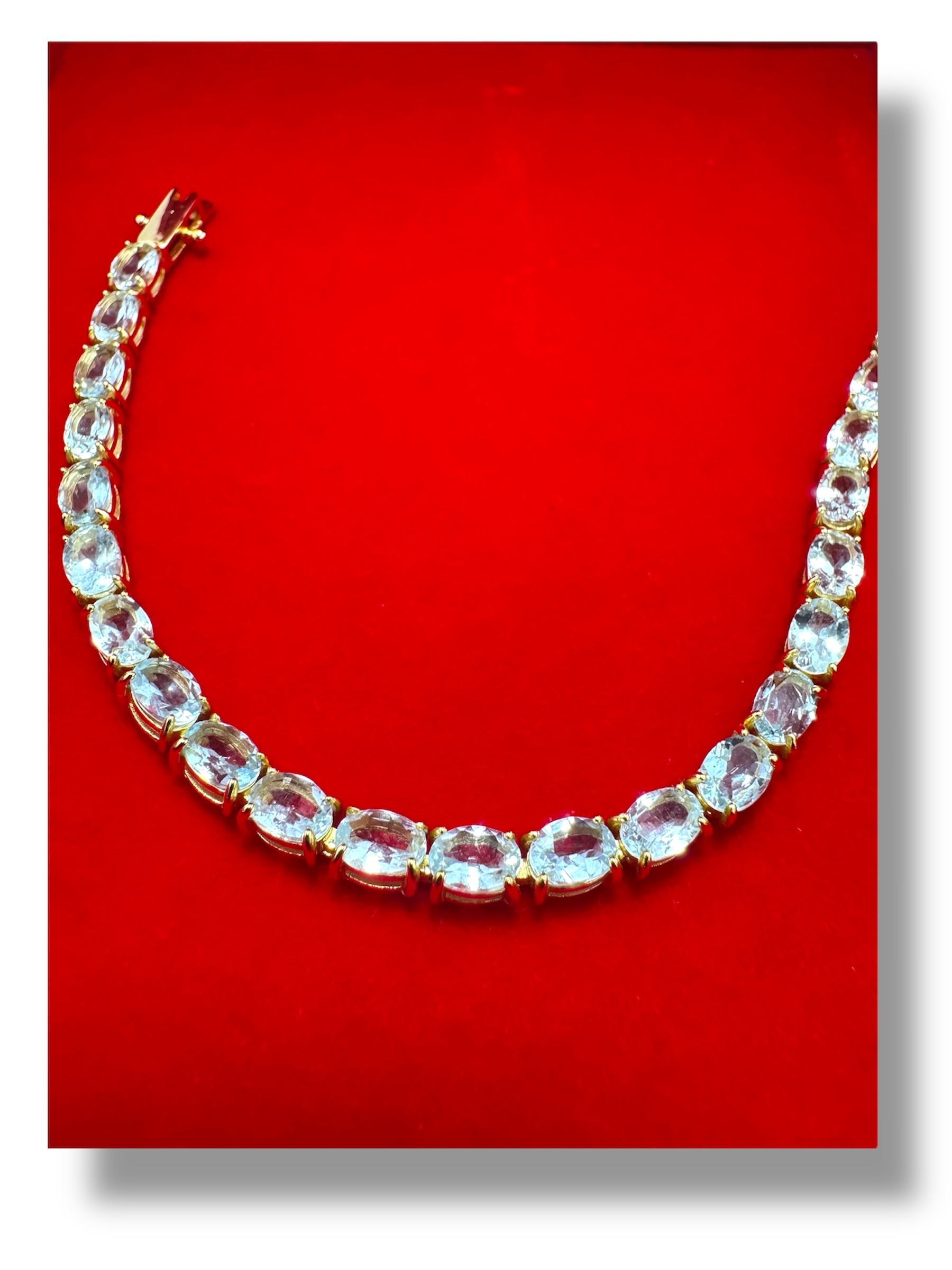 Brazalete de piedras preciosas Aguamarina