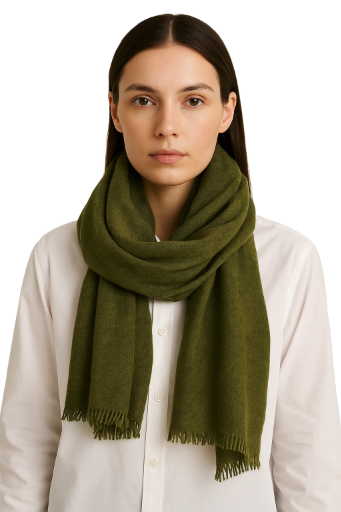 KNITTED YAK FELTED STOLE | CHARTRUESE OMBRE