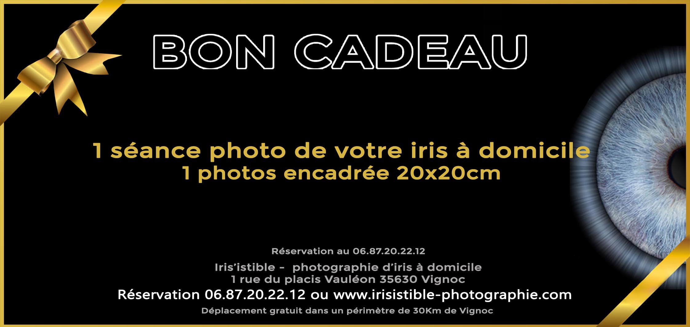 Bon Cadeau Photographie 1 iris