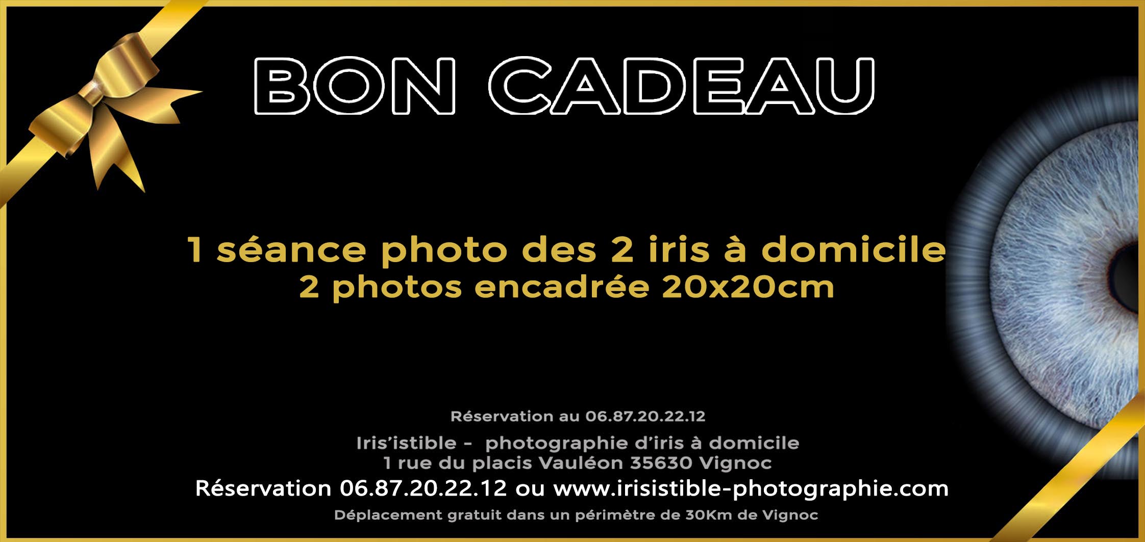 Bon Cadeau Photographie 2 iris