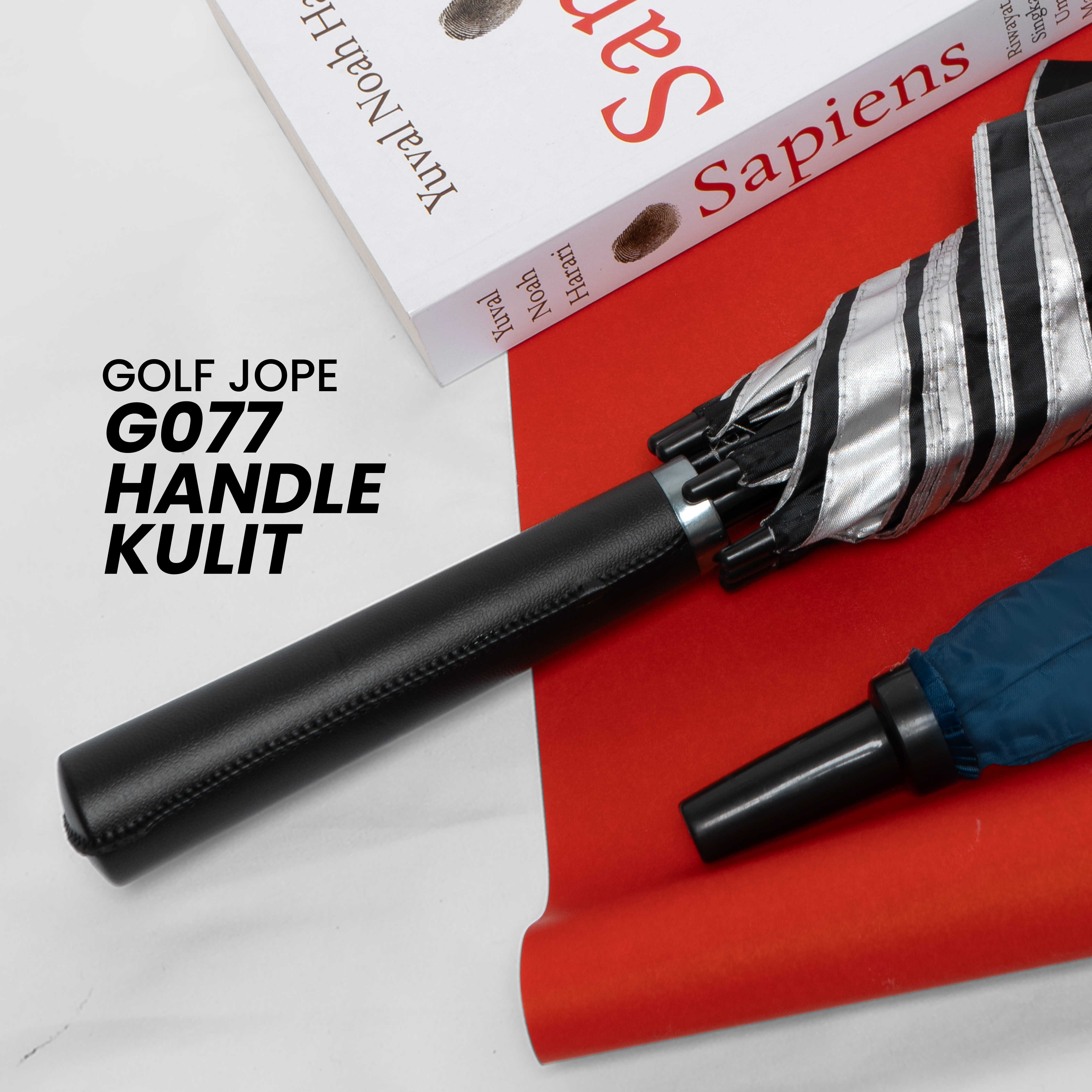 Payung Golf Polos Otomatis Dalam Silver Premium GO77