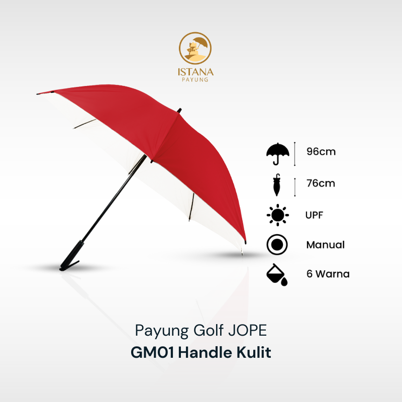 Payung Golf Polos Manual Dalam Silver Premium GM01