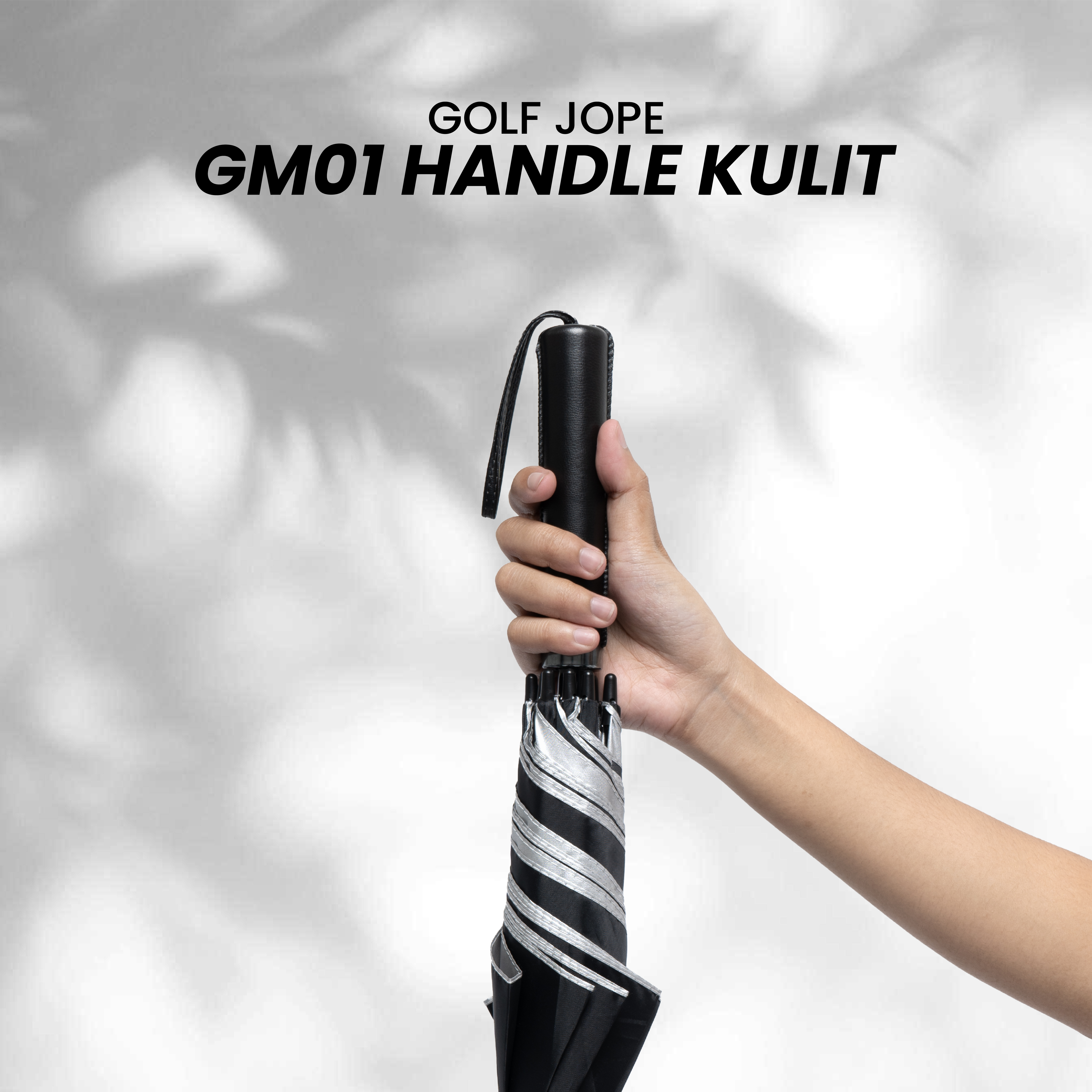 Payung Golf Polos Manual Dalam Silver Premium GM01