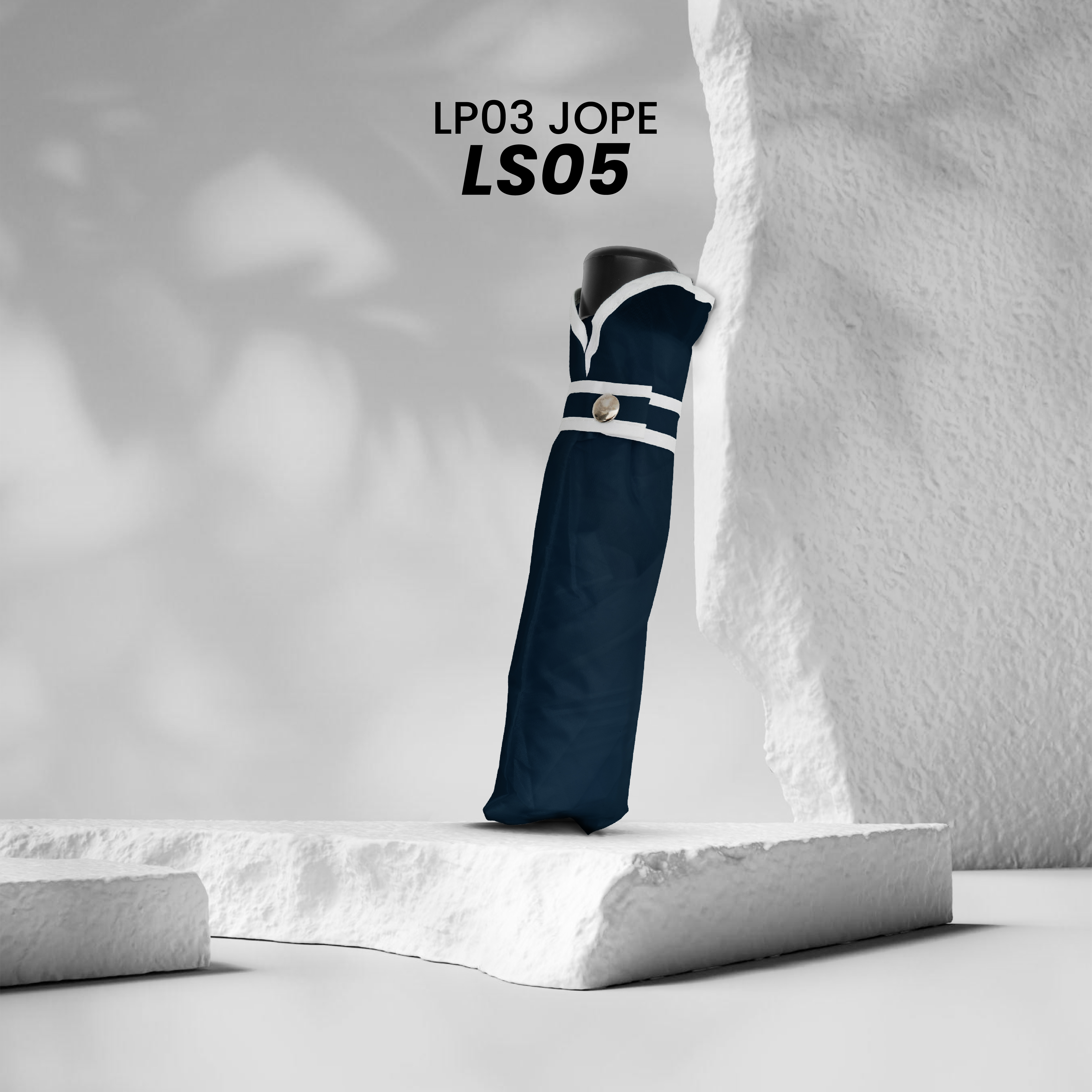 Payung Lipat 3 Polos Manual Dalam Silver Premium LS05