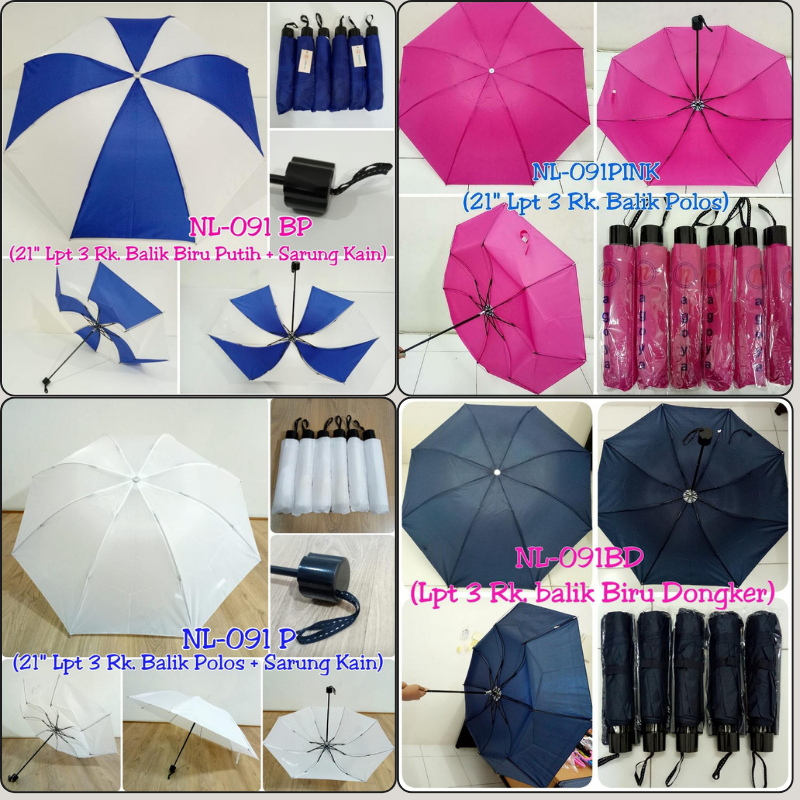 Payung Lipat 3 Polos Manual Nagoya NL-091