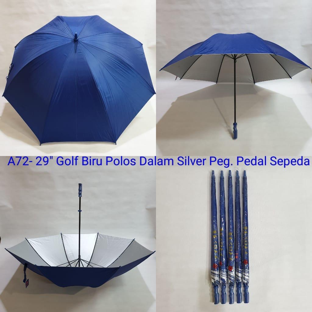 Payung Golf Polos Manual Dalam Silver Sakura A7