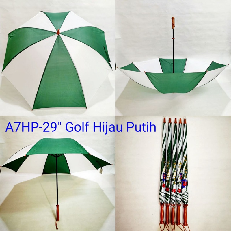 Payung Golf Polos Manual Dalam Silver Sakura A7 Kombinasi