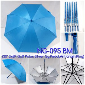 Payung Golf Polos Manual Dalam Silver Gagang Pedal Nagoya NG-095