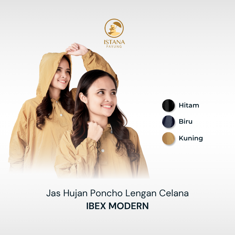 Jas Hujan Jaket Celana Atasan Ponco Modern Ibex