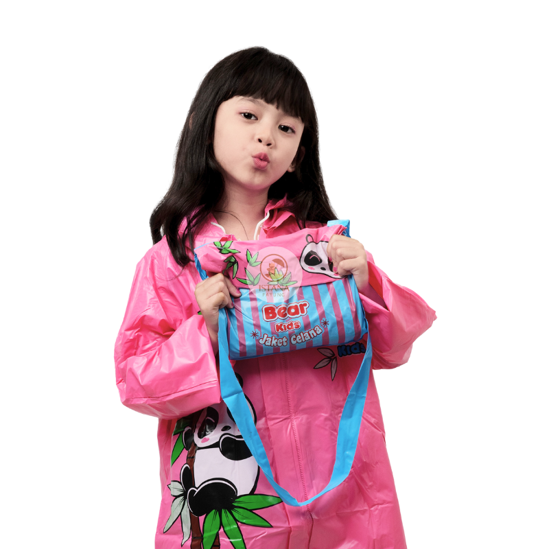 Jas Hujan Anak Remaja Jaket Celana Motif Lucu Kids JCK-300S Bigbear 