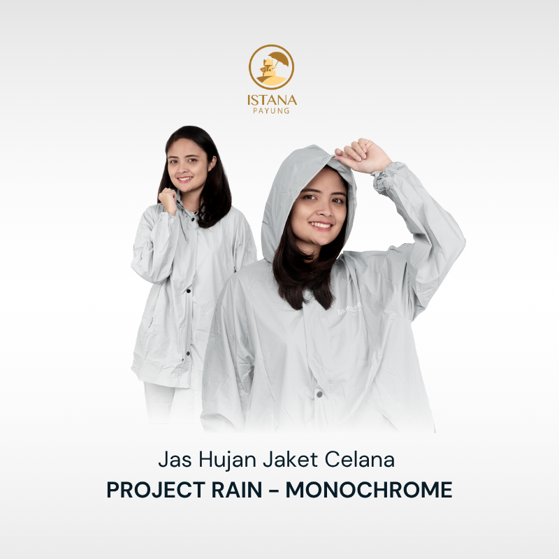 Jas Hujan Jaket Celana Warna Soft Monochrome Project Rain