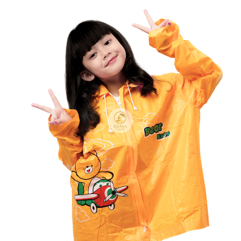 Jas Hujan Anak Remaja Jaket Celana Motif Lucu Kids JCK-300S Bigbear 