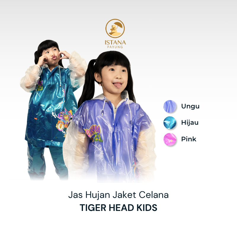 Jas Hujan Anak Remaja Motif Kartun Olimpic Tiger Head 68338
