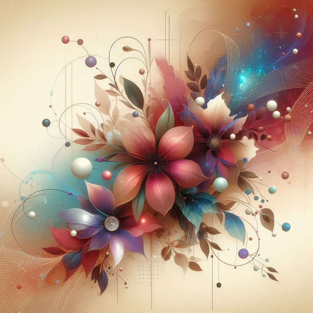 Pack de Imagens Floral Abstrato