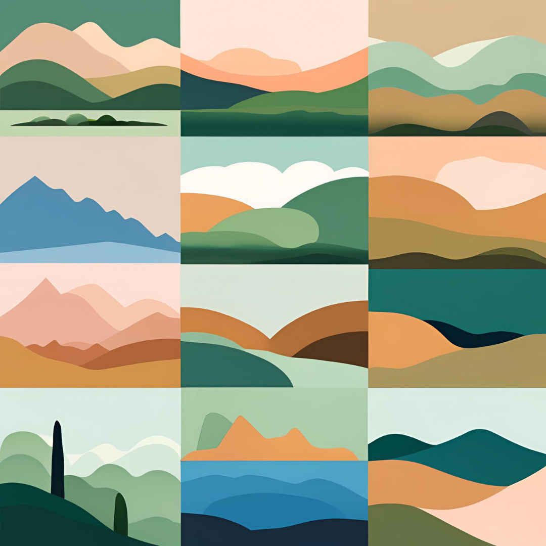 Pack de Imagens Paisagem Natural Minimalista