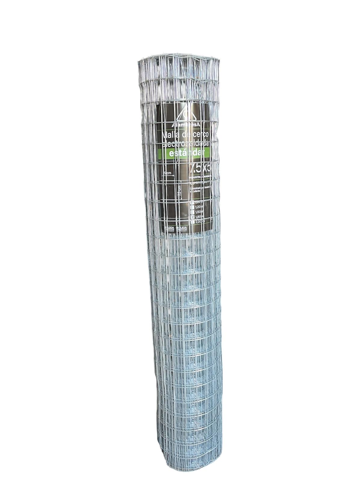 Malla cerco galvanizada 50mm x 75mm