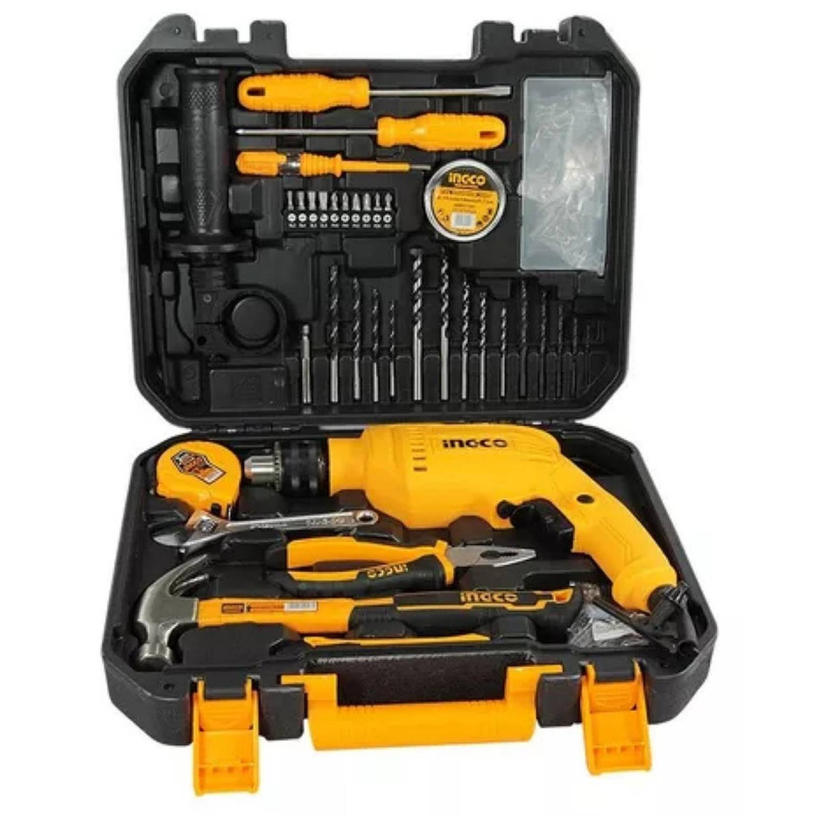 Taladro Ingco 680 wats 13 mm + Kit 115 Piezas