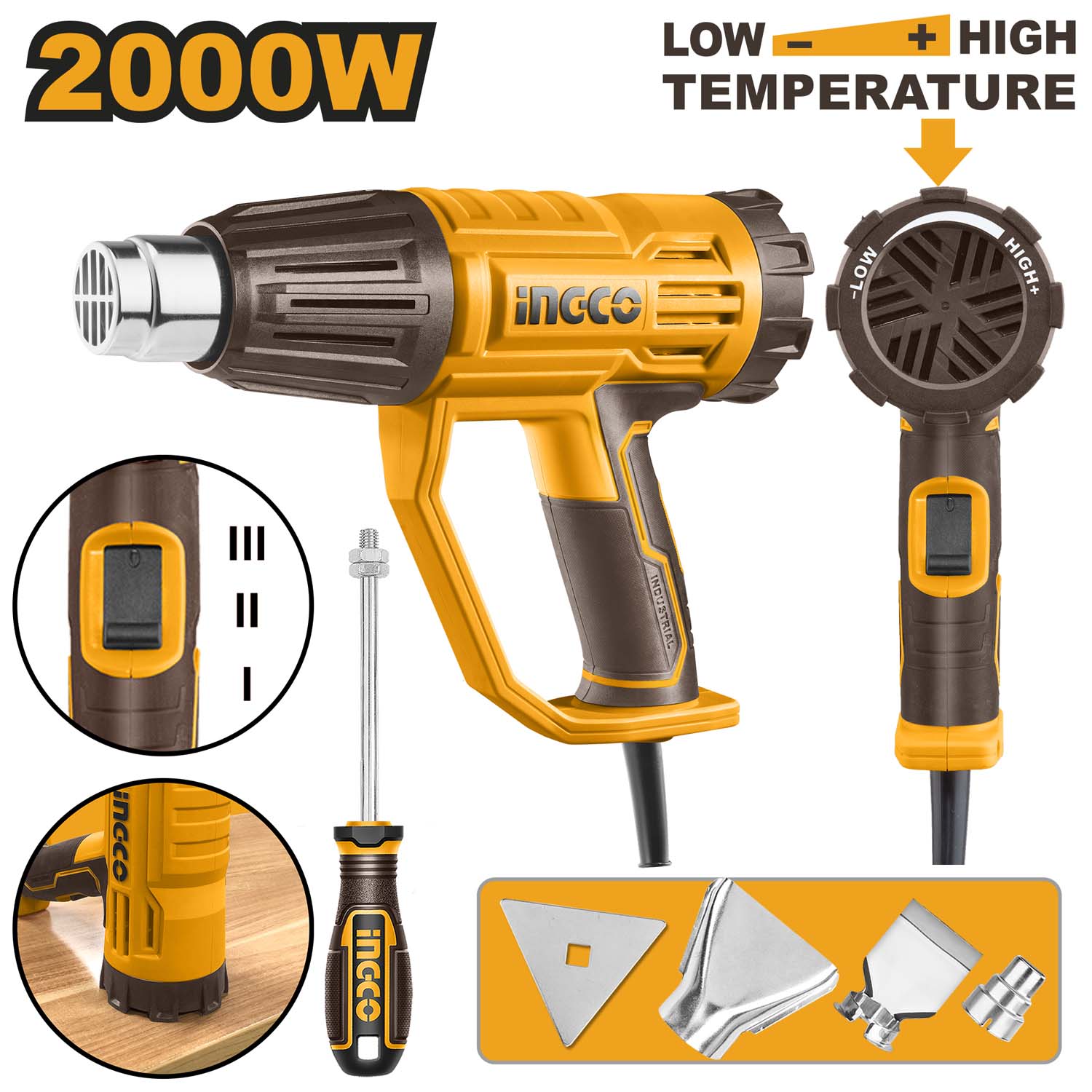 Pistola de calor 2000w