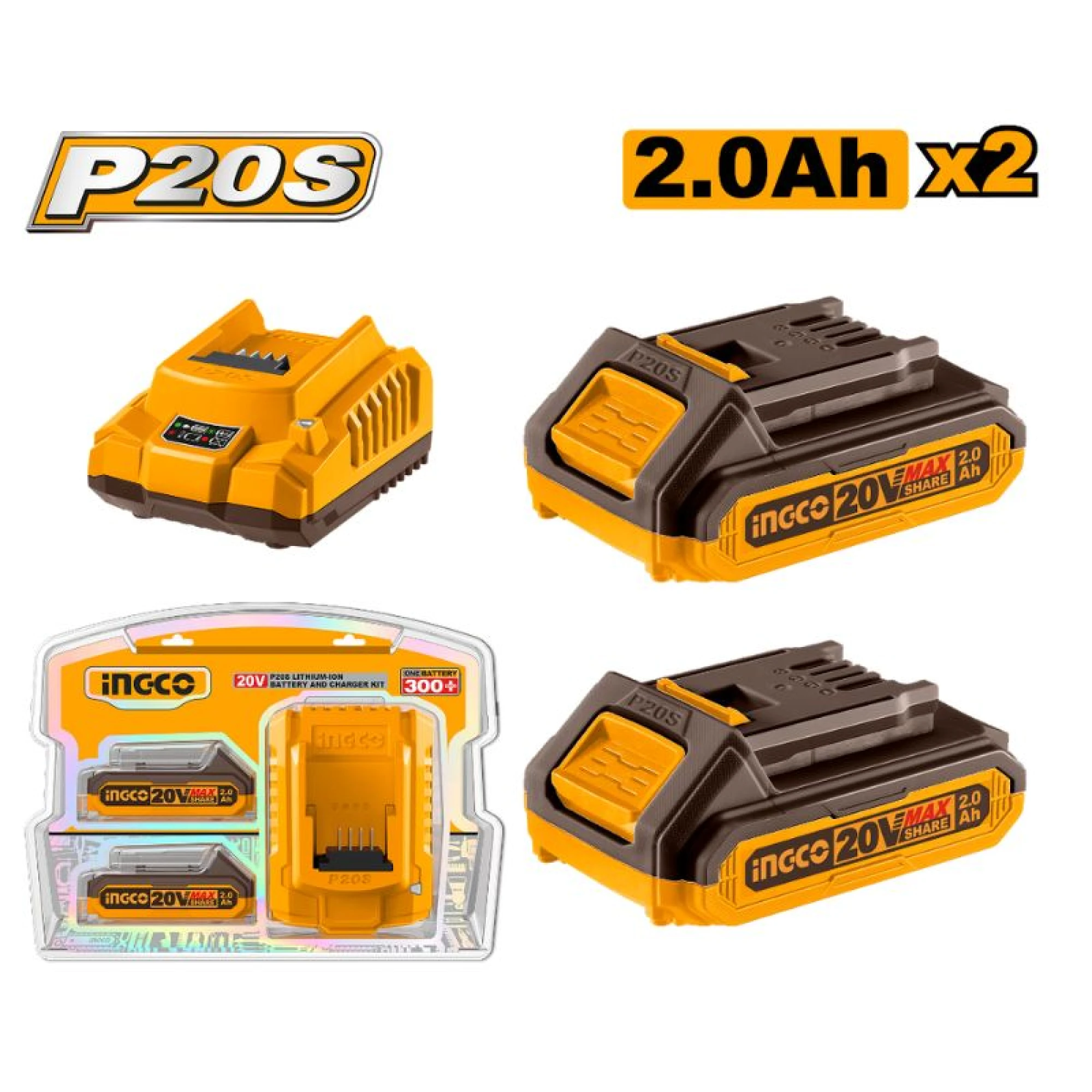 kit 2 baterias de 2A.h más cargador