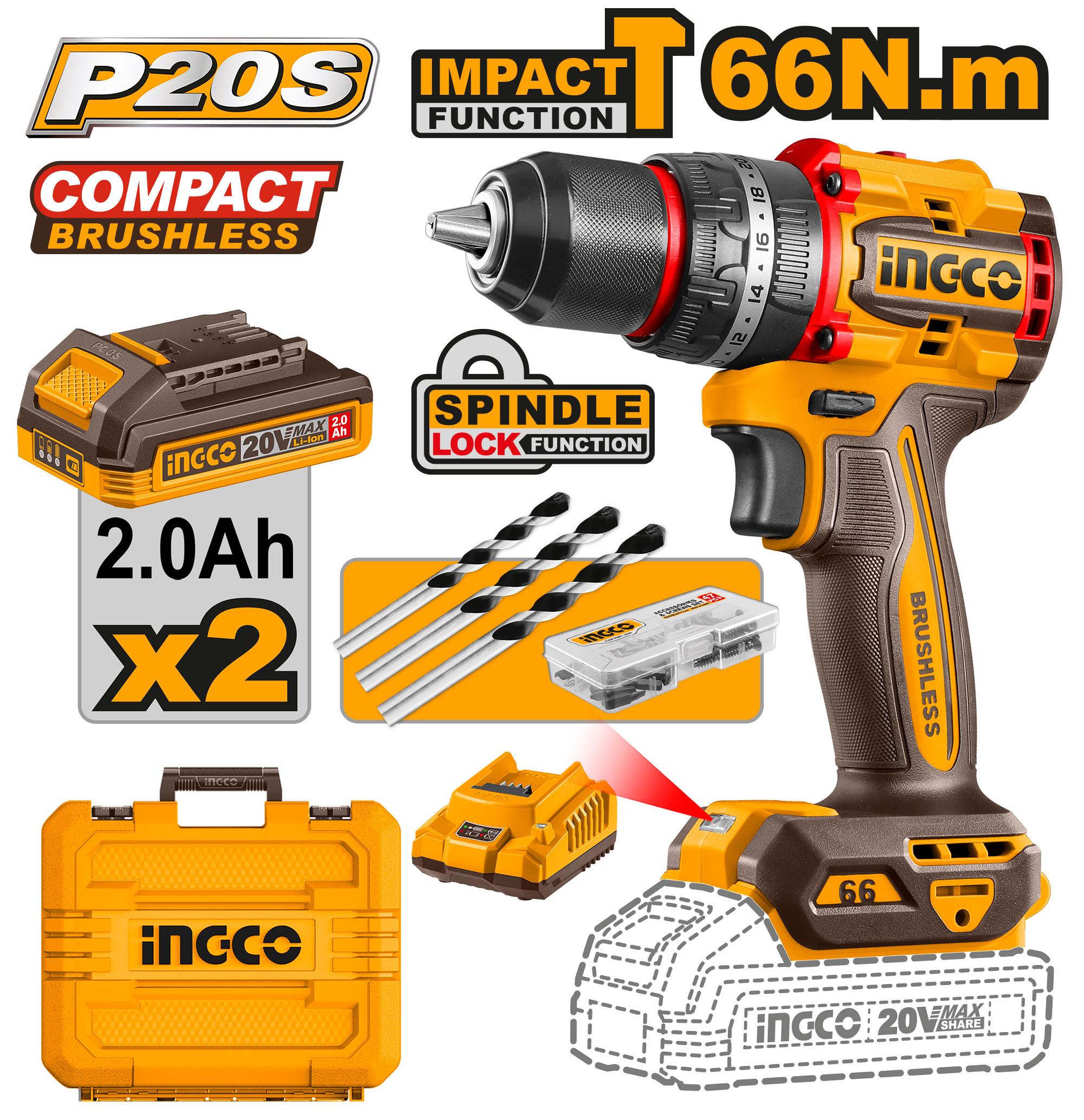 kit de taladro de impacto inalambrico mas accesorios