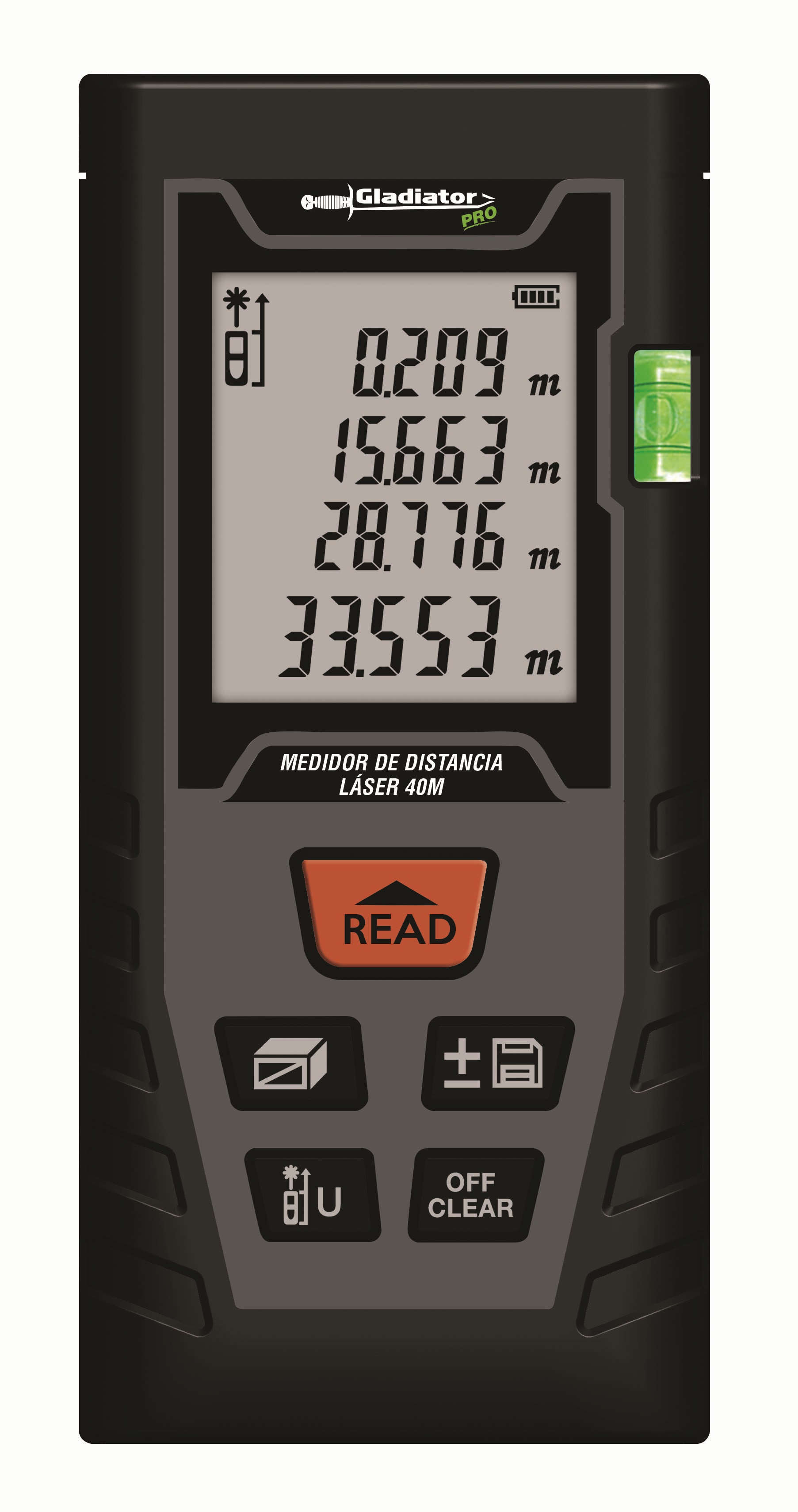 Medidor de distancia laser Gladiator (max 40m)