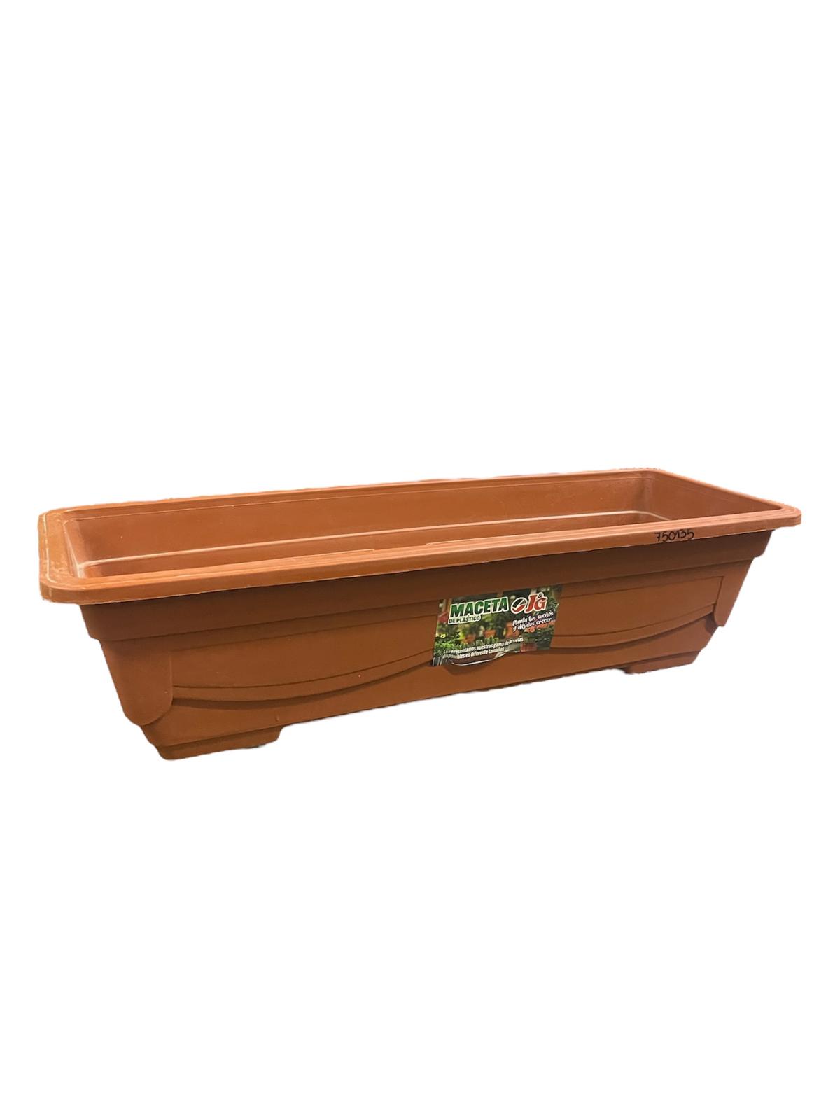 Maceta rectangular de plástico 57x22x14cm