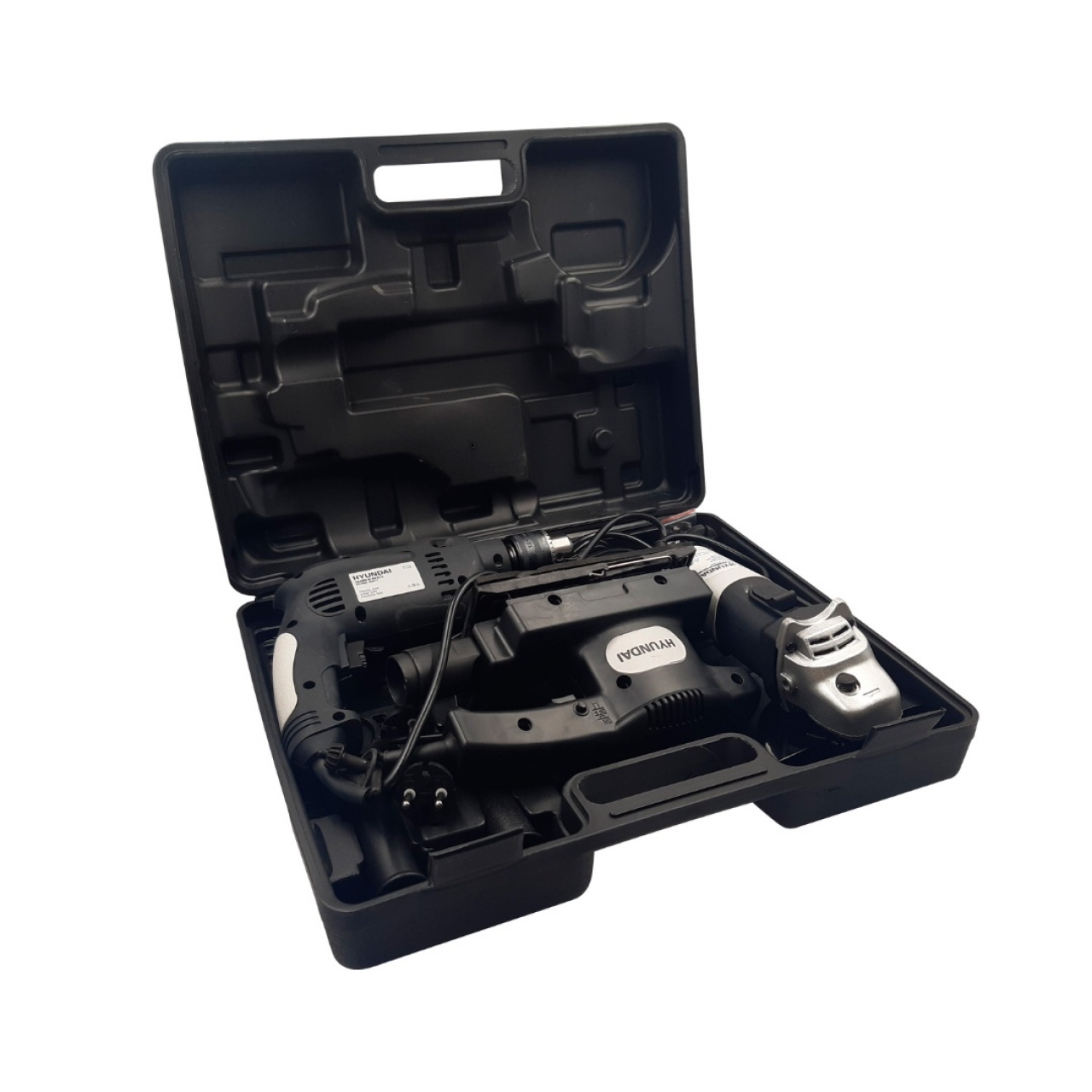 Kit de taladro, amoladora y lijadora Hyundai