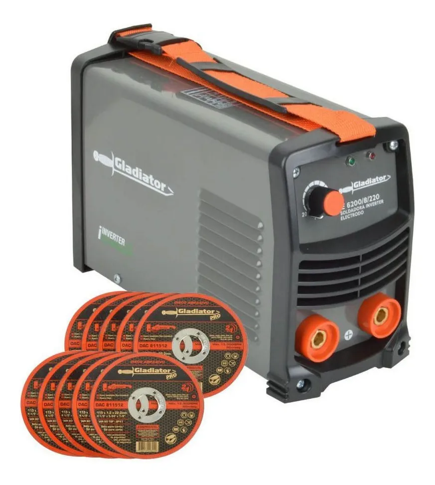 Soldadora inverter 200 amp Gladiator más regalo a elección