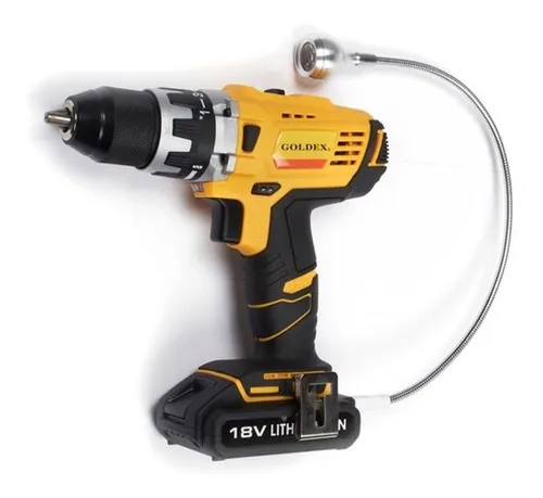 Taladro inalámbrico Goldex 18V con accesorios