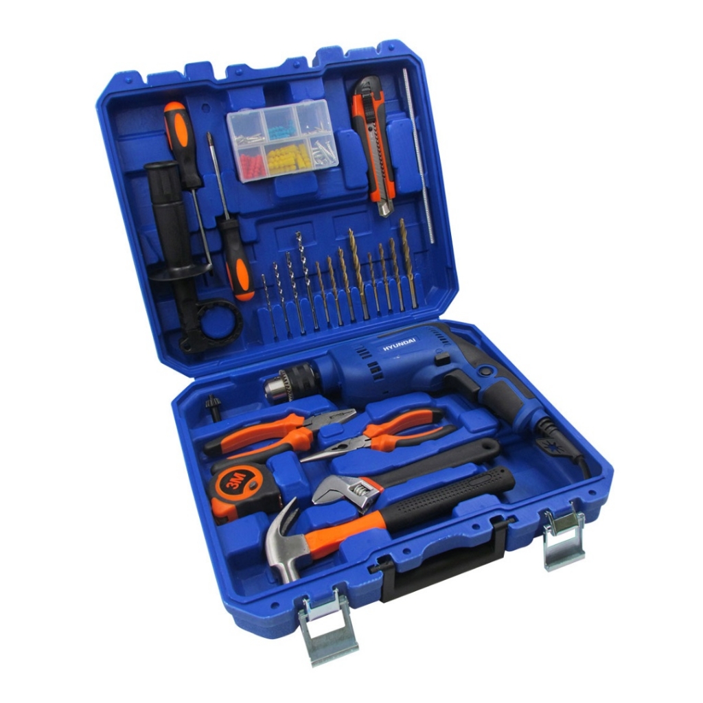 Taladro Hyundai 600w más Kit de 78 Piezas 