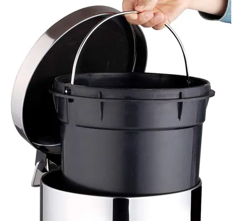 Papelera  Acero Inox tapa Plana