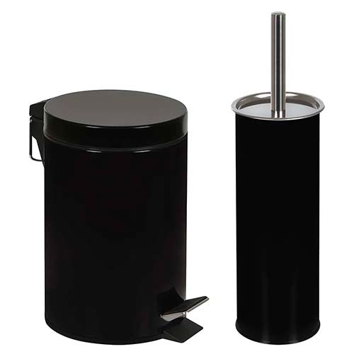Set Agata Para Baño Papelera 3Lt. Y Escobilla Mor