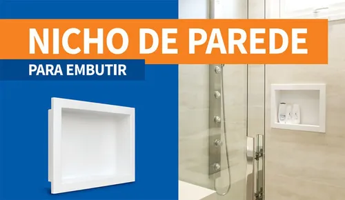 Nicho blanco para baño empotrable 30x40cm