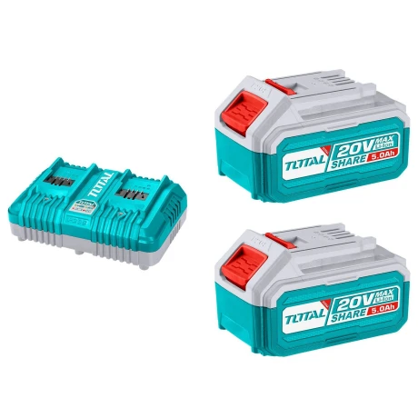 kit de Baterías y cargador TOTAL 20V 5.0Ah